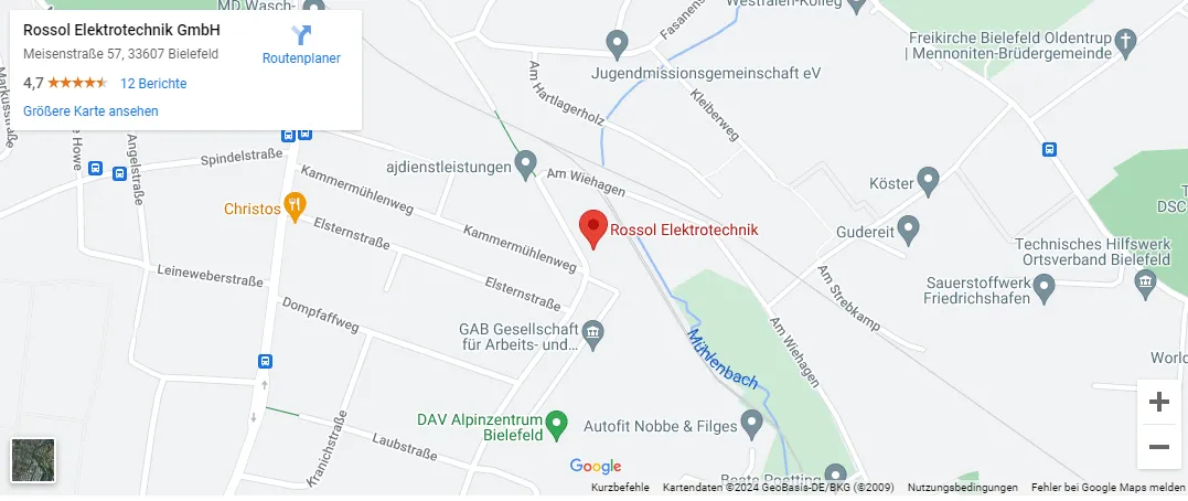 Rossol Elektrotechnik - Google Maps - Tablet